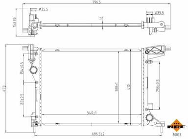 Radiators, Motora dzesēšanas sistēma NRF 50033 5