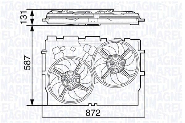 Ventilators, Motora dzesēšanas sistēma MAGNETI MARELLI 069422582010 1