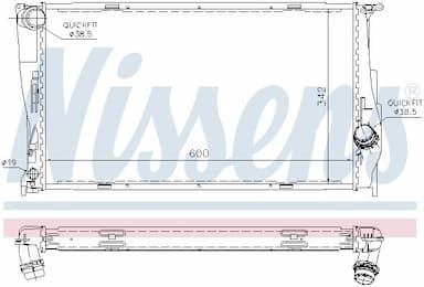 Radiators, Motora dzesēšanas sistēma NISSENS 60785A 6