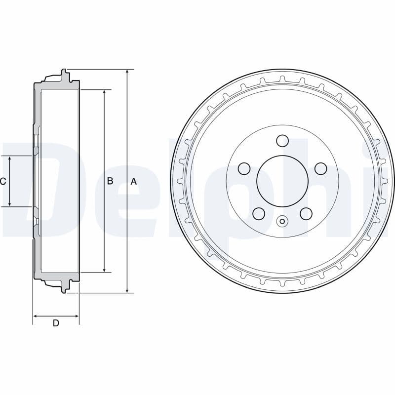 Bremžu trumulis DELPHI BF564 1