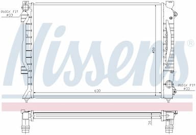 Radiators, Motora dzesēšanas sistēma NISSENS 60422A 6