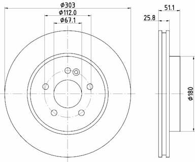 Bremžu diski HELLA 8DD 355 129-751 4