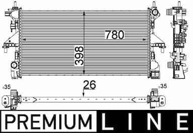 Radiators, Motora dzesēšanas sistēma MAHLE CR 808 000P 1