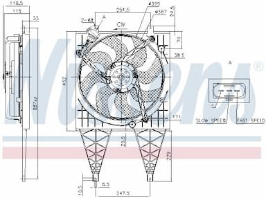 Ventilators, Motora dzesēšanas sistēma NISSENS 85797 6