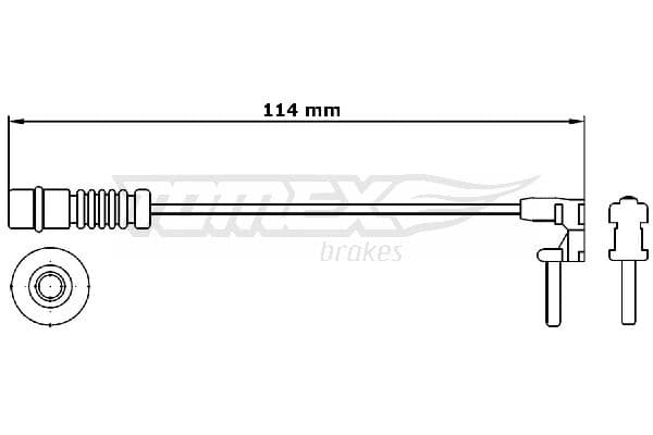 Indikators, Bremžu uzliku nodilums TOMEX Brakes TX 30-69 1