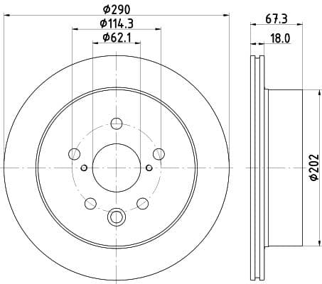 Bremžu diski HELLA 8DD 355 134-531 1