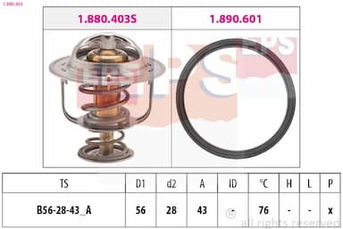 Termostats, Dzesēšanas šķidrums EPS 1.880.403 1