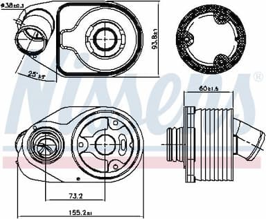 Eļļas radiators, Motoreļļa NISSENS 90888 5