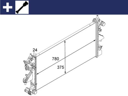 Radiators, Motora dzesēšanas sistēma MAHLE CR 881 000S 1