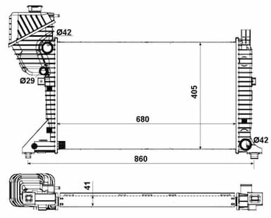 Radiators, Motora dzesēšanas sistēma NRF 55348A 4