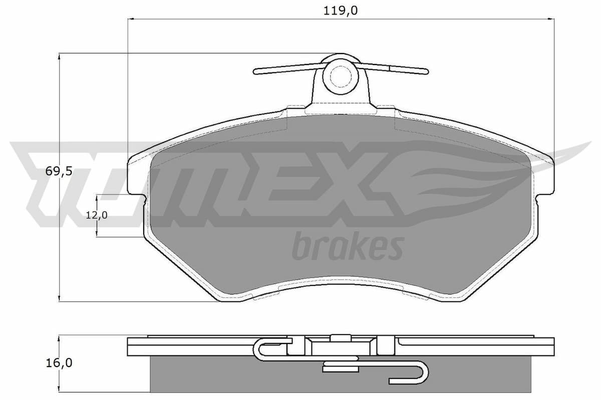 Bremžu uzliku kompl., Disku bremzes TOMEX Brakes TX 10-63 1