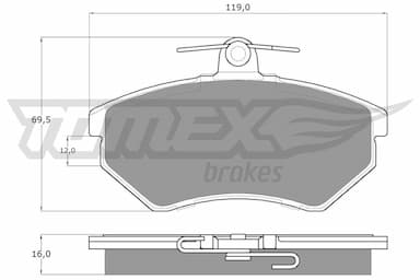 Bremžu uzliku kompl., Disku bremzes TOMEX Brakes TX 10-63 1