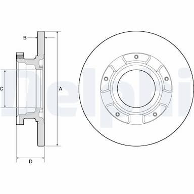 Bremžu diski DELPHI BG4673 1