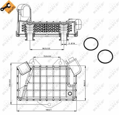 Eļļas radiators, Motoreļļa NRF 31274 5