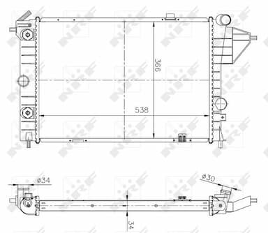 Radiators, Motora dzesēšanas sistēma NRF 513508A 1