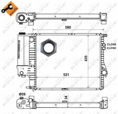 Radiators, Motora dzesēšanas sistēma NRF 58247 4