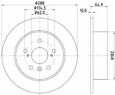 Bremžu diski HELLA 8DD 355 109-051 4