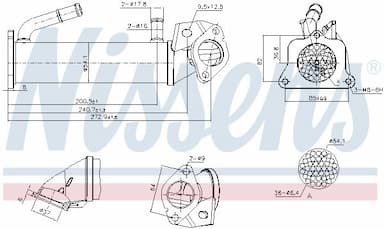 Radiators, Izplūdes gāzu recirkulācija NISSENS 989322 1