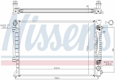 Radiators, Motora dzesēšanas sistēma NISSENS 60423A 6