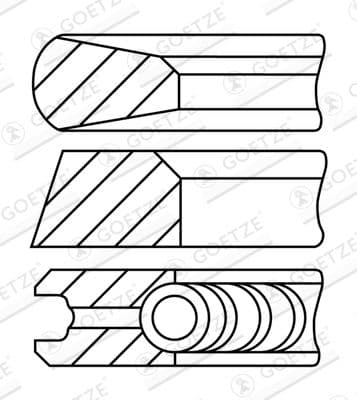 Virzuļa gredzenu komplekts GOETZE ENGINE 08-784800-10 1