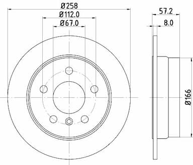 Bremžu diski HELLA 8DD 355 111-101 4