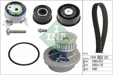 Ūdenssūknis + Zobsiksnas komplekts INA 530 0078 30 1