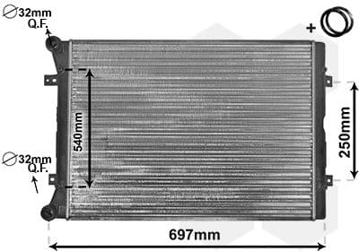 Radiators, Motora dzesēšanas sistēma VAN WEZEL 58002283 1