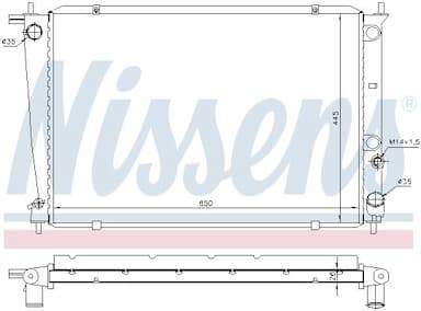 Radiators, Motora dzesēšanas sistēma NISSENS 67039 6