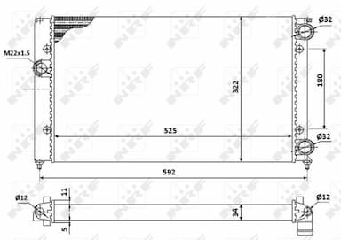 Radiators, Motora dzesēšanas sistēma NRF 529501 5