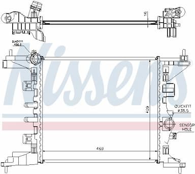 Radiators, Motora dzesēšanas sistēma NISSENS 630734 5