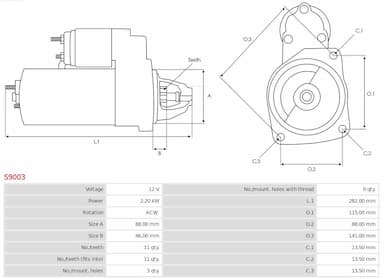 Starteris AS-PL S9003 5