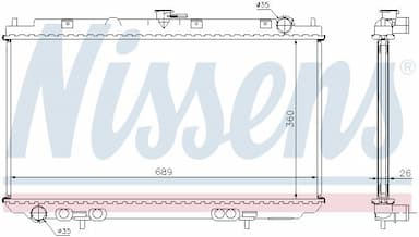 Radiators, Motora dzesēšanas sistēma NISSENS 67349A 6