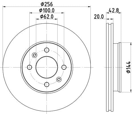 Bremžu diski HELLA 8DD 355 130-001 1