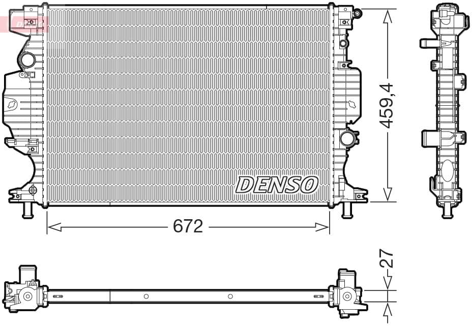 Radiators, Motora dzesēšanas sistēma DENSO DRM10125 1