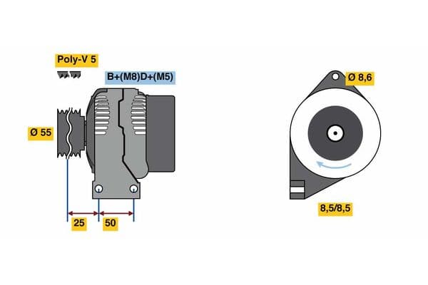 Ģenerators BOSCH 0 986 049 540 1