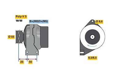 Ģenerators BOSCH 0 986 049 540 1