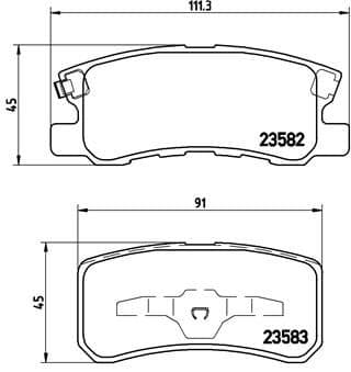 Bremžu uzliku kompl., Disku bremzes BREMBO P 54 031 1