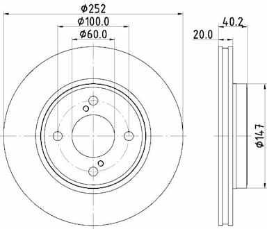 Bremžu diski HELLA 8DD 355 132-051 4