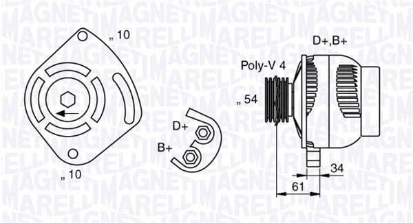 Ģenerators MAGNETI MARELLI 063377030010 1