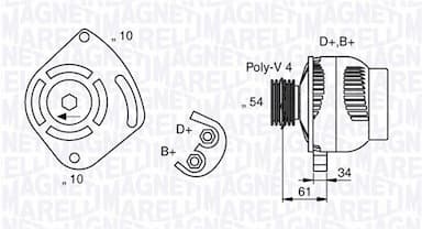 Ģenerators MAGNETI MARELLI 063377030010 1