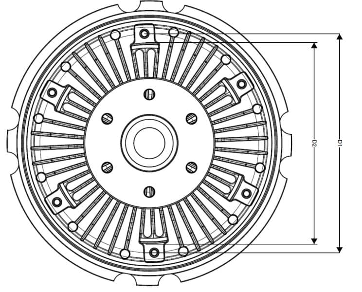 Sajūgs, Radiatora ventilators NRF 49722 1