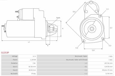 Starteris AS-PL S1253P 5