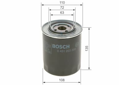 Eļļas filtrs BOSCH 0 451 203 206 5