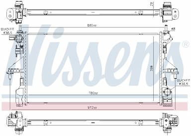 Radiators, Motora dzesēšanas sistēma NISSENS 606170 5