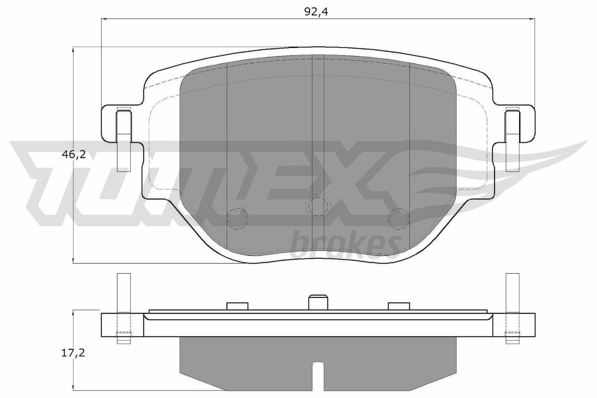 Bremžu uzliku kompl., Disku bremzes TOMEX Brakes TX 19-91 1