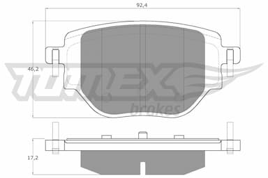 Bremžu uzliku kompl., Disku bremzes TOMEX Brakes TX 19-91 1