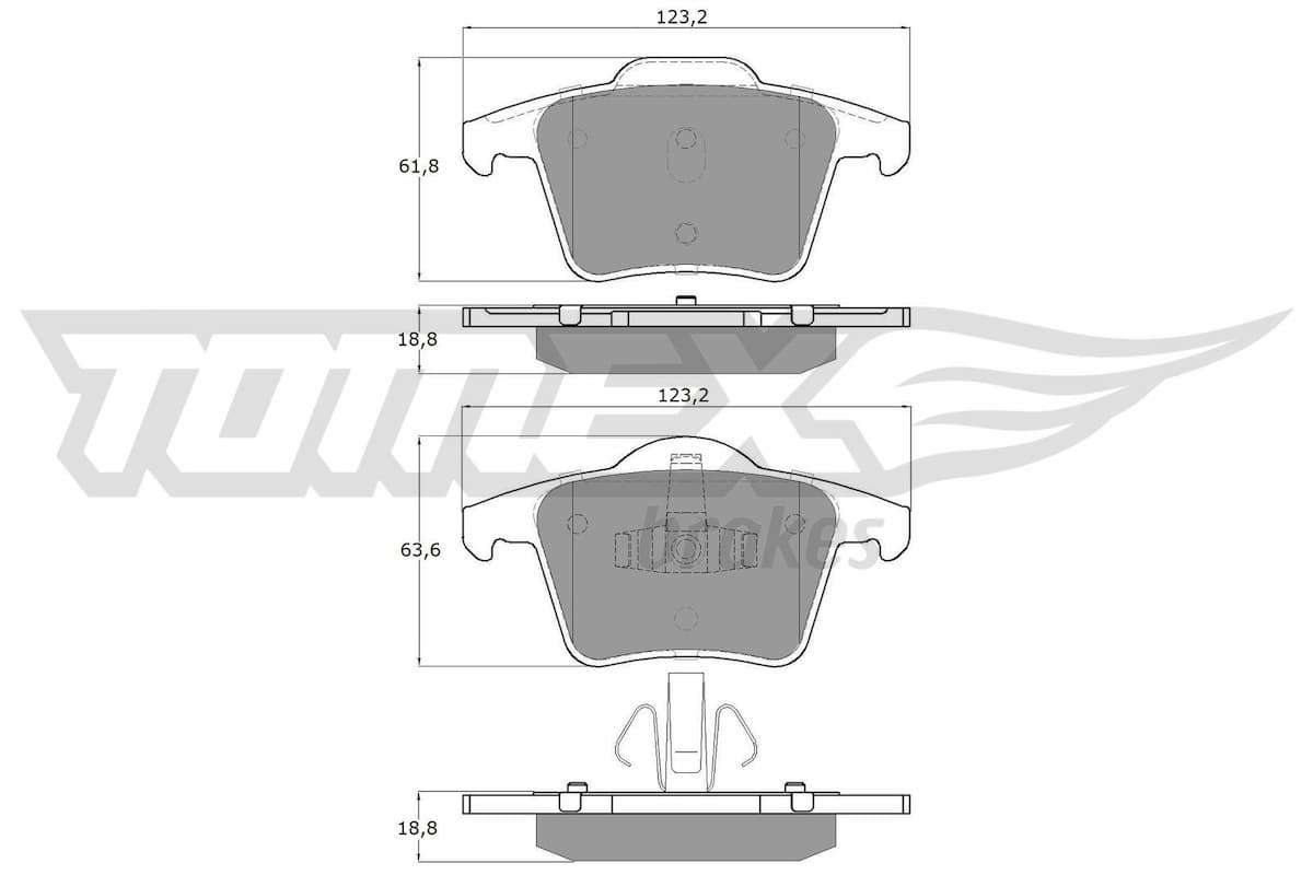 Bremžu uzliku kompl., Disku bremzes TOMEX Brakes TX 14-07 1