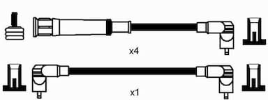 Augstsprieguma vadu komplekts NGK 0575 2