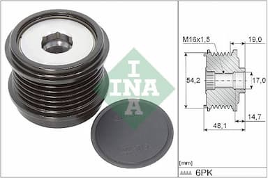 Ģeneratora brīvgaitas mehānisms INA 535 0310 10 1