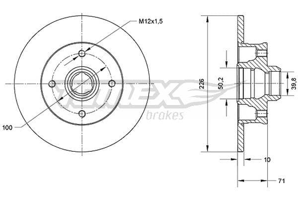 Bremžu diski TOMEX Brakes TX 70-71 1